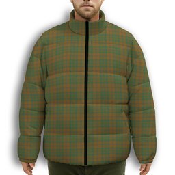 ScotsTee Shop Scottish MacAlister of Glenbarr Hunting Modern Premium Tartan Collar Down Jacket Winter White Duck Down Plaid