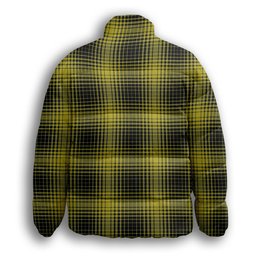 ScotsTee Shop Scottish Yamaguchi Tsutomu Premium Tartan Collar Down Jacket Winter White Duck Down Plaid