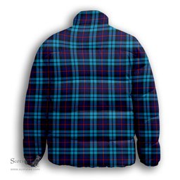 ScotsTee Shop Scottish McCorquodale SC Premium Tartan Collar Down Jacket Winter White Duck Down Plaid