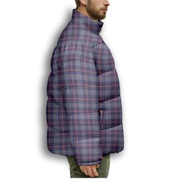 ScotsTee Shop Scottish Parker Dress USA Premium Tartan Collar Down Jacket Winter White Duck Down Plaid
