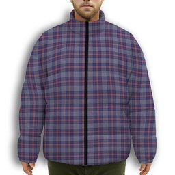 ScotsTee Shop Scottish Parker Dress USA Premium Tartan Collar Down Jacket Winter White Duck Down Plaid