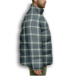 ScotsTee Shop Scottish McInnes Dress Modern Premium Tartan Collar Down Jacket Winter White Duck Down Plaid