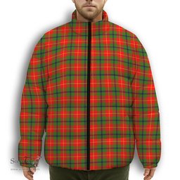 ScotsTee Shop Scottish Turnbull SC Premium Tartan Collar Down Jacket Winter White Duck Down Plaid