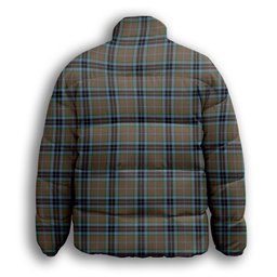 ScotsTee Shop Scottish MacTavish Hunting Ancient Premium Tartan Collar Down Jacket Winter White Duck Down Plaid
