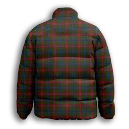 ScotsTee Shop Scottish Wilson Janet Premium Tartan Collar Down Jacket Winter White Duck Down Plaid