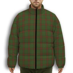 ScotsTee Shop Scottish Maxwell Hunting SC Premium Tartan Collar Down Jacket Winter White Duck Down Plaid