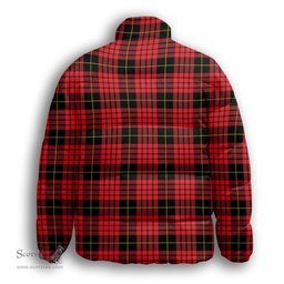 ScotsTee Shop Scottish McSwan Modern Premium Tartan Collar Down Jacket Winter White Duck Down Plaid