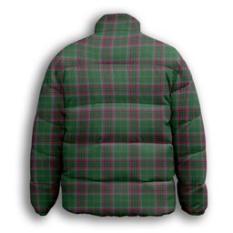 ScotsTee Shop Scottish Gray Hunting Modern Premium Tartan Collar Down Jacket Winter White Duck Down Plaid