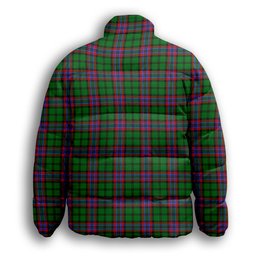 ScotsTee Shop Scottish McGeachie Premium Tartan Collar Down Jacket Winter White Duck Down Plaid