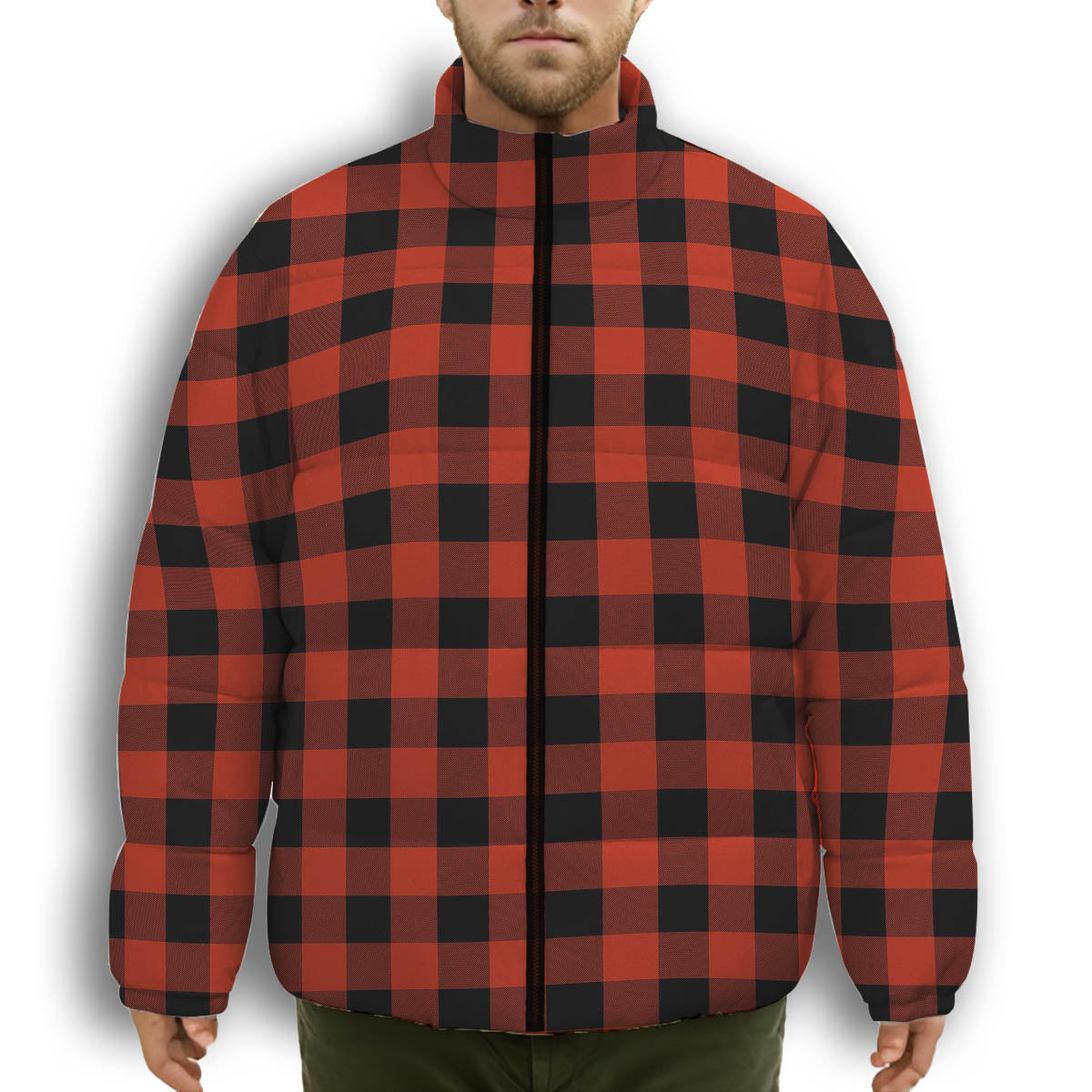 ScotsTee Shop Scottish Rob Roy Macgregor Ancient Premium Tartan Collar Down Jacket Winter White Duck Down Plaid