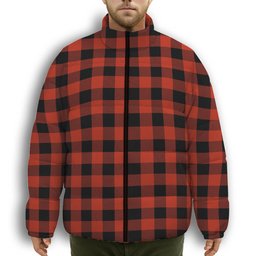 ScotsTee Shop Scottish Rob Roy Macgregor Ancient Premium Tartan Collar Down Jacket Winter White Duck Down Plaid