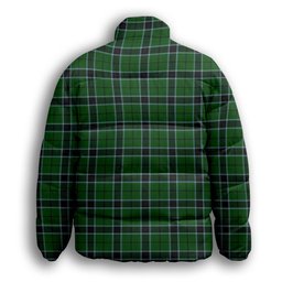 ScotsTee Shop Scottish Innes Hunting Premium Tartan Collar Down Jacket Winter White Duck Down Plaid