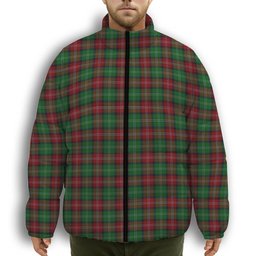 ScotsTee Shop Scottish Sawyer Premium Tartan Collar Down Jacket Winter White Duck Down Plaid