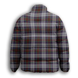 ScotsTee Shop Scottish MacBeth Dress Premium Tartan Collar Down Jacket Winter White Duck Down Plaid