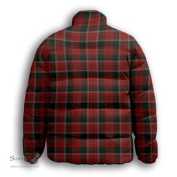 ScotsTee Shop Scottish Montrose Graham Premium Tartan Collar Down Jacket Winter White Duck Down Plaid