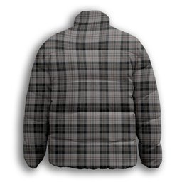 ScotsTee Shop Scottish Harris Premium Tartan Collar Down Jacket Winter White Duck Down Plaid