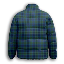 ScotsTee Shop Scottish Marshall Premium Tartan Collar Down Jacket Winter White Duck Down Plaid