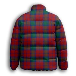 ScotsTee Shop Scottish Lindsay Modern Premium Tartan Collar Down Jacket Winter White Duck Down Plaid