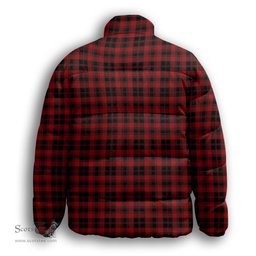 ScotsTee Shop Scottish Murray of Ochtertyre Premium Tartan Collar Down Jacket Winter White Duck Down Plaid