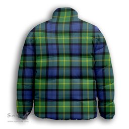 ScotsTee Shop Scottish Gordon Old Ancient Premium Tartan Collar Down Jacket Winter White Duck Down Plaid