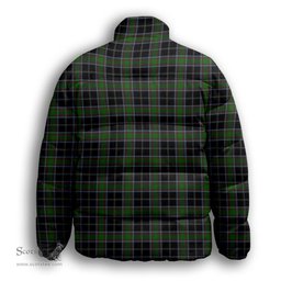 ScotsTee Shop Scottish Webster Premium Tartan Collar Down Jacket Winter White Duck Down Plaid