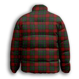 ScotsTee Shop Scottish Plummer Premium Tartan Collar Down Jacket Winter White Duck Down Plaid