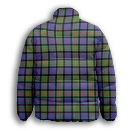 ScotsTee Shop Scottish McDonald Ancient Premium Tartan Collar Down Jacket Winter White Duck Down Plaid