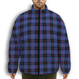 ScotsTee Shop Scottish Maule Modem Premium Tartan Collar Down Jacket Winter White Duck Down Plaid