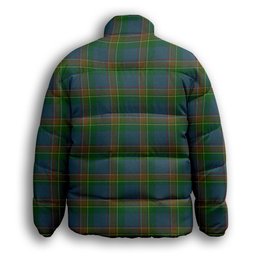 ScotsTee Shop Scottish Yorkland Premium Tartan Collar Down Jacket Winter White Duck Down Plaid
