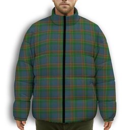 ScotsTee Shop Scottish Yorkland Premium Tartan Collar Down Jacket Winter White Duck Down Plaid