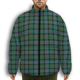 ScotsTee Shop Scottish McCallum Ancient Premium Tartan Collar Down Jacket Winter White Duck Down Plaid