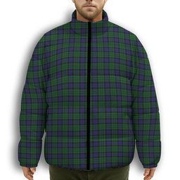 ScotsTee Shop Scottish MacCallum Modern Premium Tartan Collar Down Jacket Winter White Duck Down Plaid