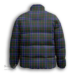 ScotsTee Shop Scottish Ogilvie (Ogilvy) Hunting Modern Premium Tartan Collar Down Jacket Winter White Duck Down Plaid