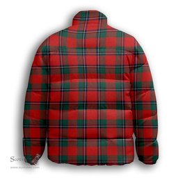 ScotsTee Shop Scottish Sinclair Modern Clan Premium Tartan Collar Down Jacket Winter White Duck Down Plaid