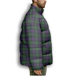 ScotsTee Shop Scottish McCallum Premium Tartan Collar Down Jacket Winter White Duck Down Plaid