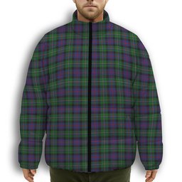 ScotsTee Shop Scottish McCallum Premium Tartan Collar Down Jacket Winter White Duck Down Plaid