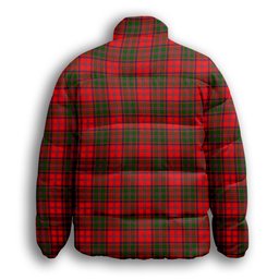 ScotsTee Shop Scottish Stewart of Appin Modern Premium Tartan Collar Down Jacket Winter White Duck Down Plaid