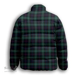 ScotsTee Shop Scottish McKenzie Modern Premium Tartan Collar Down Jacket Winter White Duck Down Plaid