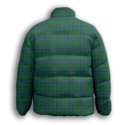 ScotsTee Shop Scottish Snodgrass Premium Tartan Collar Down Jacket Winter White Duck Down Plaid