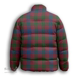 ScotsTee Shop Scottish Laing Artefact Ancient Premium Tartan Collar Down Jacket Winter White Duck Down Plaid
