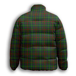 ScotsTee Shop Scottish McIntosh Hunting Premium Tartan Collar Down Jacket Winter White Duck Down Plaid