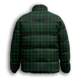 ScotsTee Shop Scottish Linden Premium Tartan Collar Down Jacket Winter White Duck Down Plaid