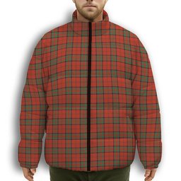 ScotsTee Shop Scottish McDonell of Keppoch Ancient Premium Tartan Collar Down Jacket Winter White Duck Down Plaid