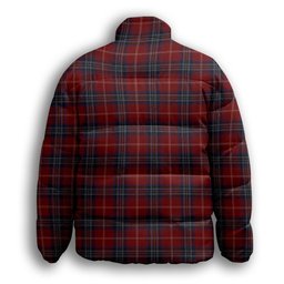 ScotsTee Shop Scottish YMCA Premium Tartan Collar Down Jacket Winter White Duck Down Plaid