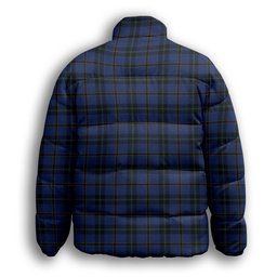 ScotsTee Shop Scottish Hope Weir Premium Tartan Collar Down Jacket Winter White Duck Down Plaid
