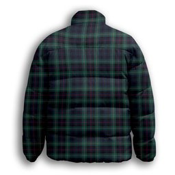 ScotsTee Shop Scottish Stephenson Hunting Modern Premium Tartan Collar Down Jacket Winter White Duck Down Plaid