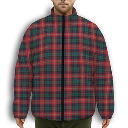 ScotsTee Shop Scottish Rattray of Lude Modern Premium Tartan Collar Down Jacket Winter White Duck Down Plaid