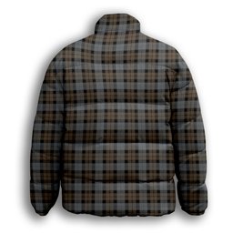ScotsTee Shop Scottish McKay Weathered Premium Tartan Collar Down Jacket Winter White Duck Down Plaid