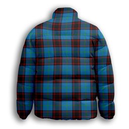 ScotsTee Shop Scottish Wedderburn Ancient Premium Tartan Collar Down Jacket Winter White Duck Down Plaid