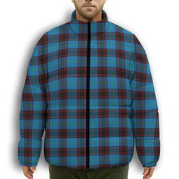 ScotsTee Shop Scottish Wedderburn Ancient Premium Tartan Collar Down Jacket Winter White Duck Down Plaid